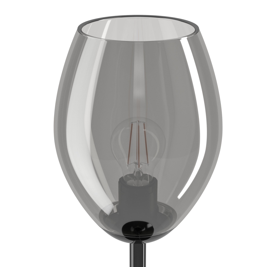 Eglo - Candeeiro de Secretária 1xE27/60W/230V preto/fumê