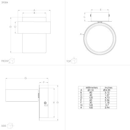 Eglo - Foco LED LED/4,6W/230V 3000K