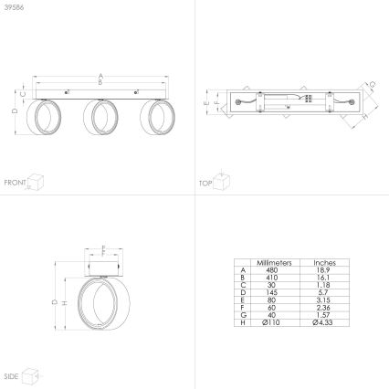 Eglo - Foco LED 3xLED/4,6W/230V 3000K
