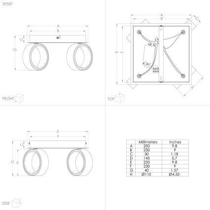 Eglo 39587 - Foco LED ALBARIZA 4xLED/4,6W/230V