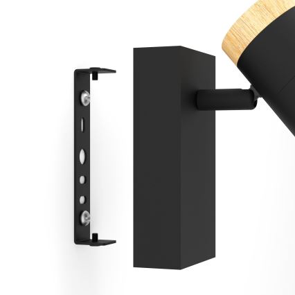 Eglo - Foco de parede LED 1xGU10/4,5W/230V 3000K preto/castanho