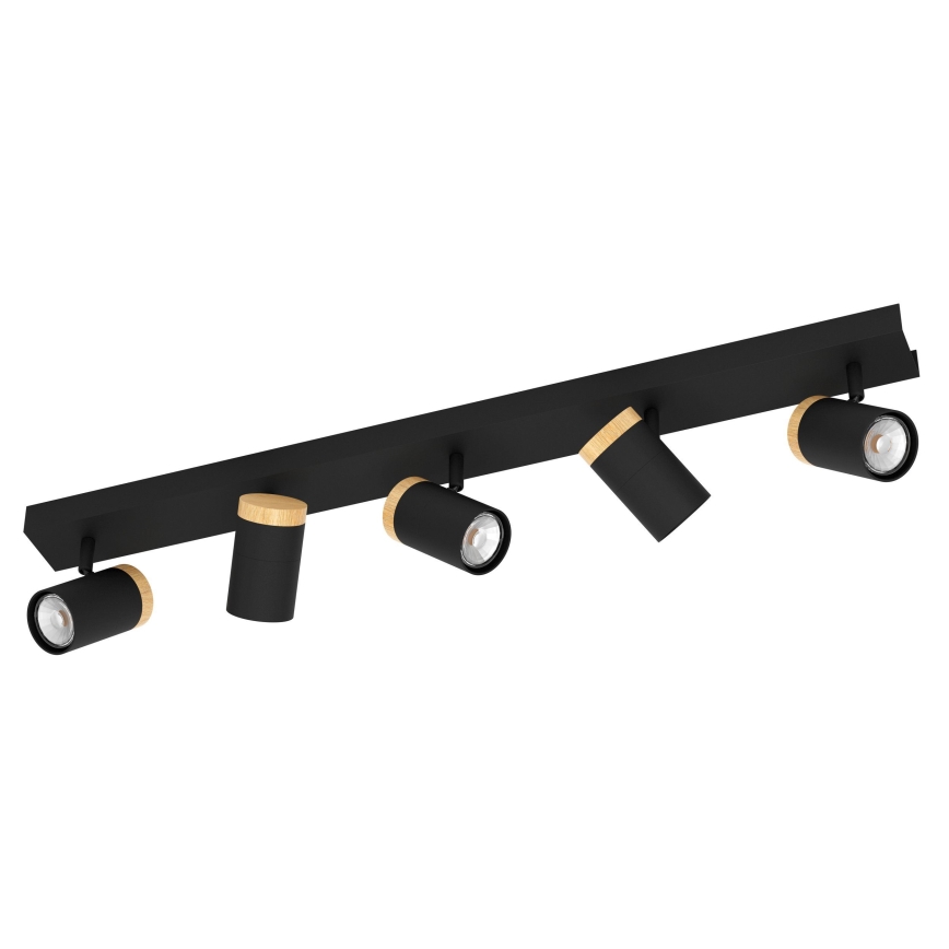 Eglo - Foco LED 5xGU10/4,5W/230V 3000K preto/castanho