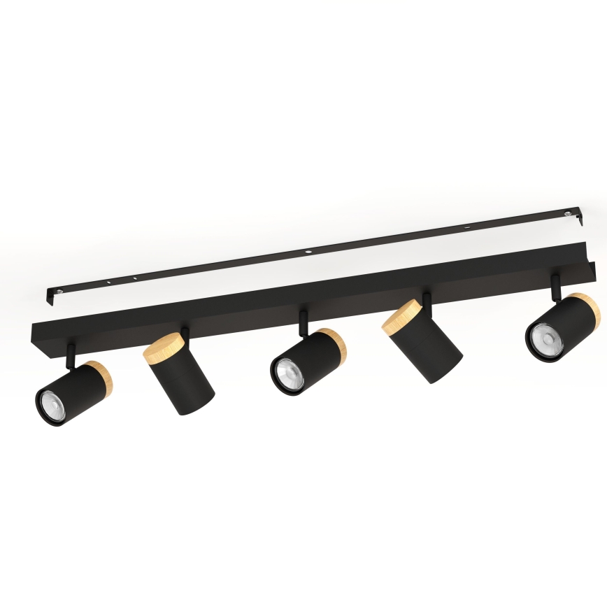 Eglo - Foco LED 5xGU10/4,5W/230V 3000K preto/castanho