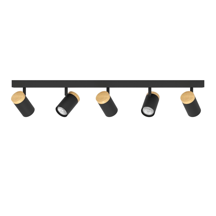 Eglo - Foco LED 5xGU10/4,5W/230V 3000K preto/castanho