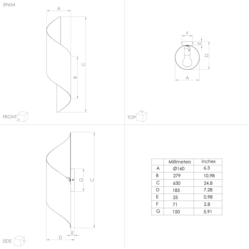 Eglo - Iluminação de parede 1xE27/40W/230V