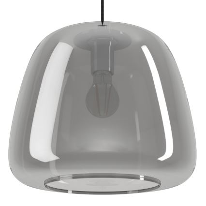 Eglo - Candeeiro suspenso 1xE27/40W/230V diâmetro 35 cm cinzento