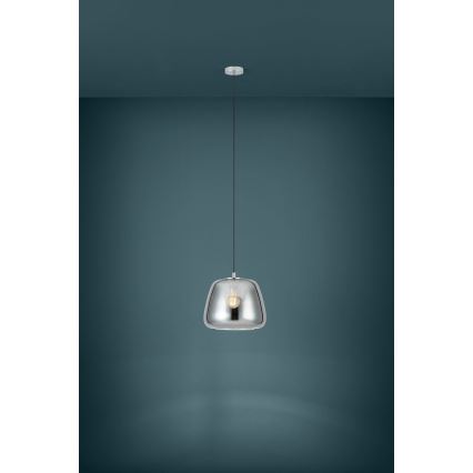 Eglo - Candeeiro suspenso 1xE27/40W/230V diâmetro 35 cm cinzento