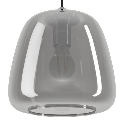 Eglo - Candeeiro suspenso 1xE27/40W/230V diâmetro 26 cm fumado