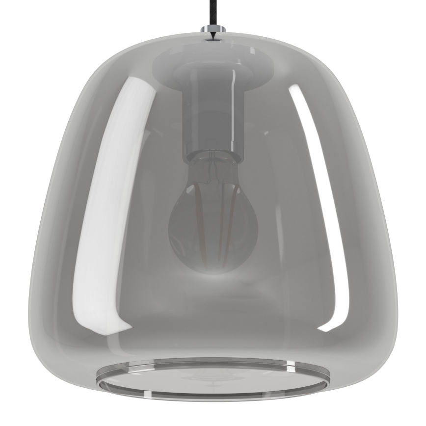 Eglo - Candeeiro suspenso 1xE27/40W/230V diâmetro 26 cm fumado