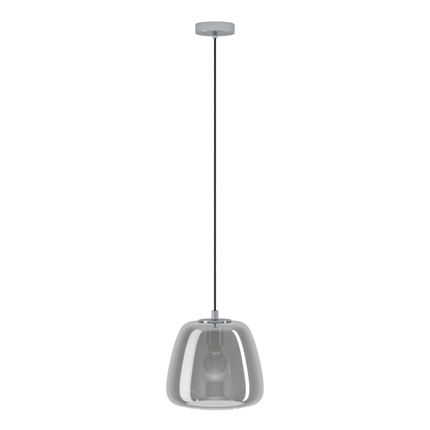 Eglo - Candeeiro suspenso 1xE27/40W/230V diâmetro 26 cm fumado
