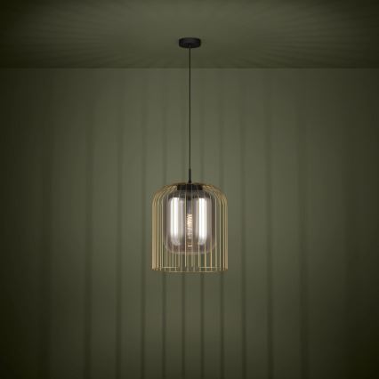 Eglo 39695 - Lustre suspenso por cabo CAMINATA 1xE27/40W/230V preto/dourado