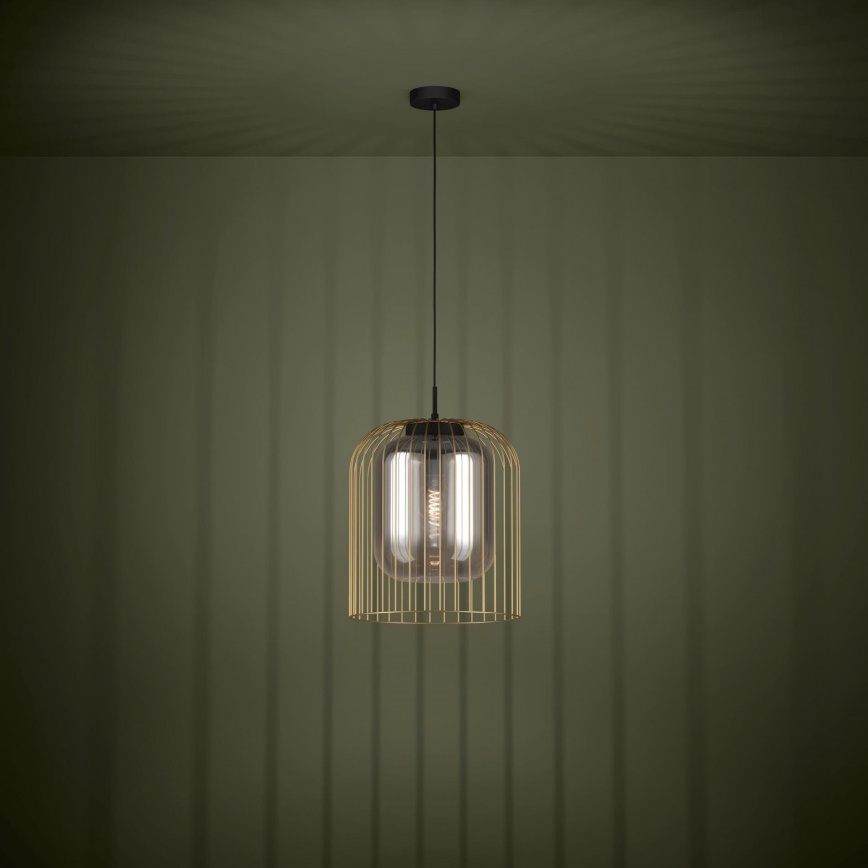 Eglo 39695 - Lustre suspenso por cabo CAMINATA 1xE27/40W/230V preto/dourado