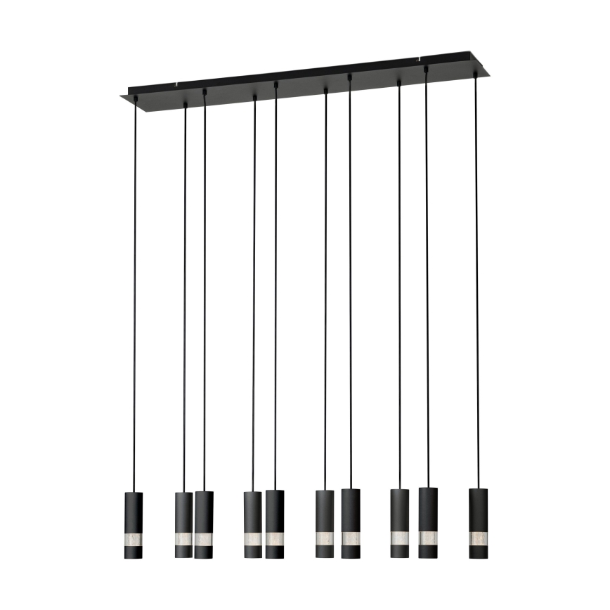 Eglo - Candeeiro suspenso LED 10xGU10/4,6W/230V preto