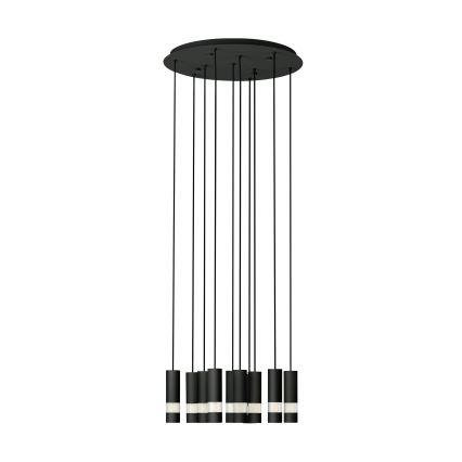 Eglo - Candeeiro suspenso LED 10xGU10/4,6W/230V preto
