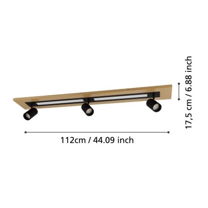 Eglo - Foco LED 2xLED/12W/230V + 3xGU10/4,5W