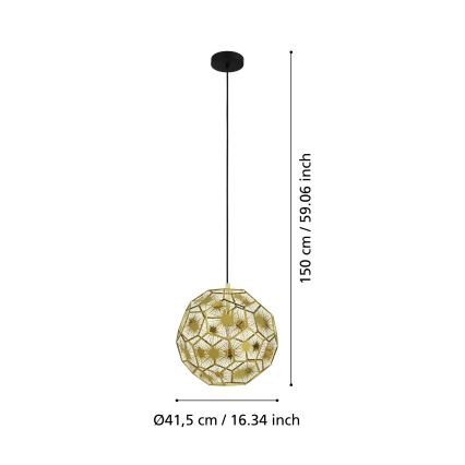 Eglo - Candelabro suspenso 1xE27/60W/230V d. 41 cm