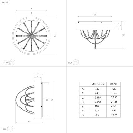 Eglo - Iluminação de teto LED com regulação LED/34W/230V + 6xLED/5,4W + controlo remoto