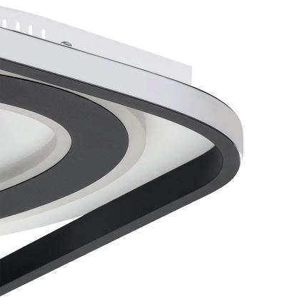 Eglo - Iluminação de teto LED com regulação LED/21,5W/230V + LED/10,5W + LED/3W 3000-6500K preto + comando