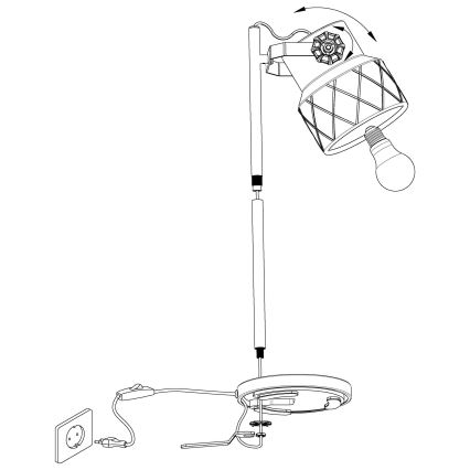 Eglo - Lâmpada de mesa 1xE27/40W/230V