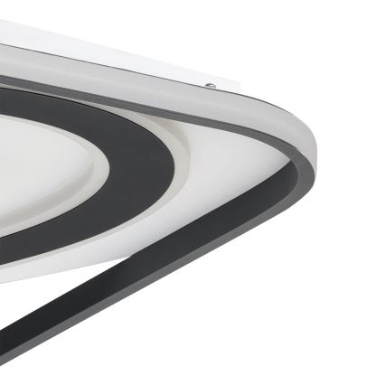 Eglo - Iluminação de teto LED com regulação LED/28W/230V+LED/13W+ LED/2,8W 3000-6500K preto + comando