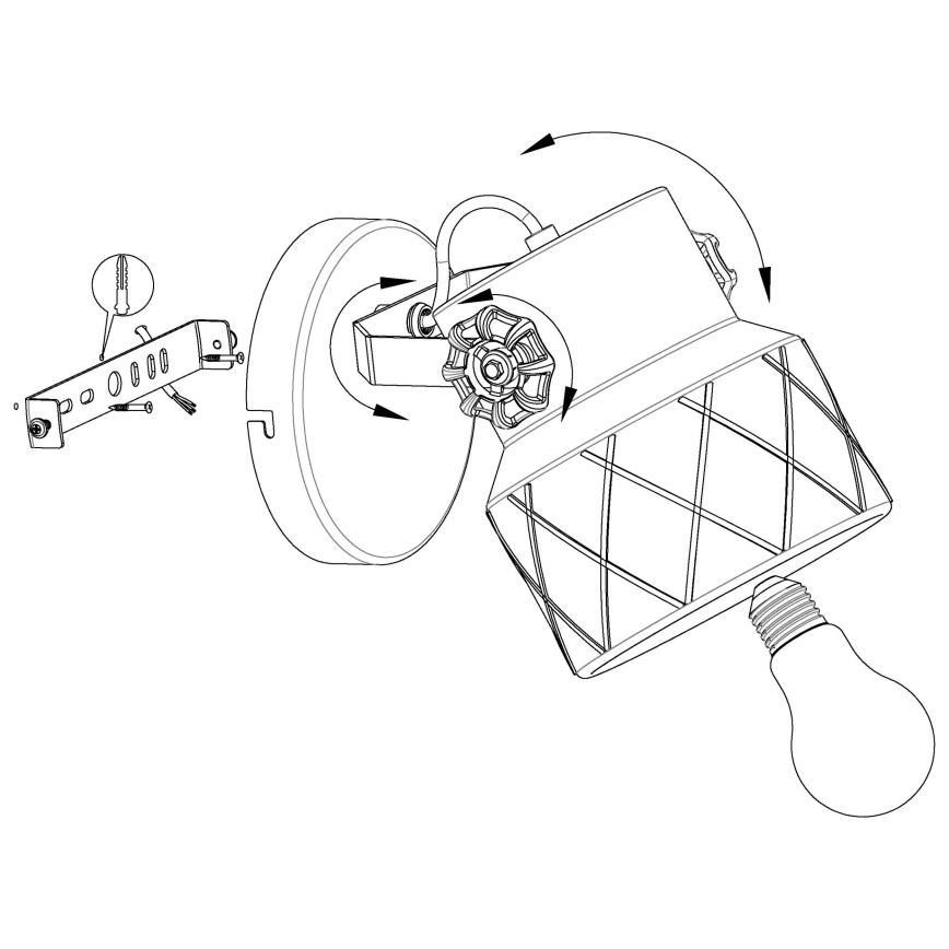 Eglo - Luz de parede 1xE27/40W/230V