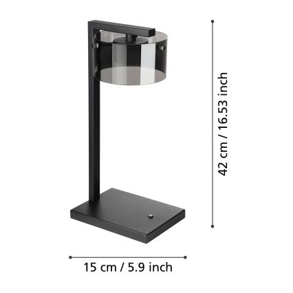 Eglo - Candeeiro de mesa LED regulável LED/7,2W/230V