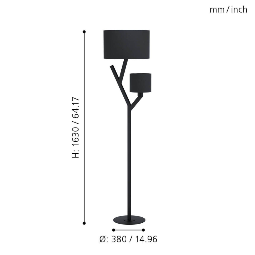 Eglo - Candeeiro de chão 2xE27/40W/230V