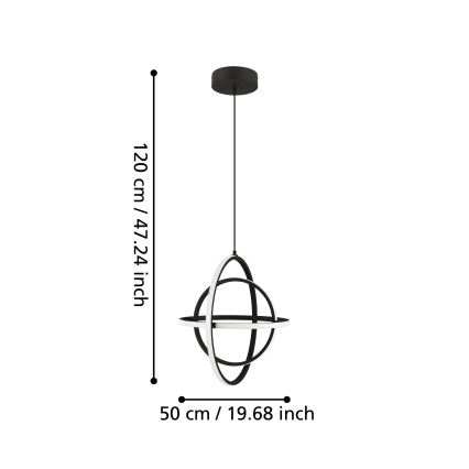 Eglo - Candeeiro suspenso LED LED/38W/230V