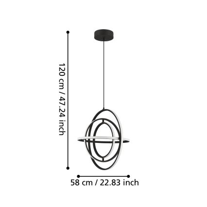 Eglo - Candeeiro suspenso LED LED/44W/230V