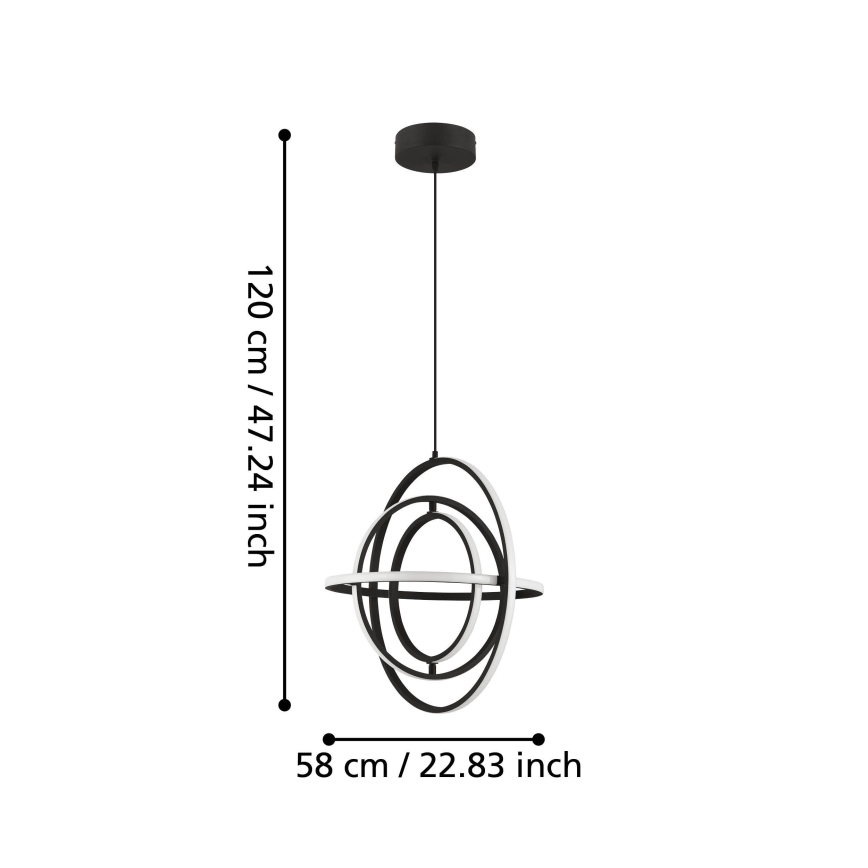 Eglo - Candeeiro suspenso LED LED/44W/230V