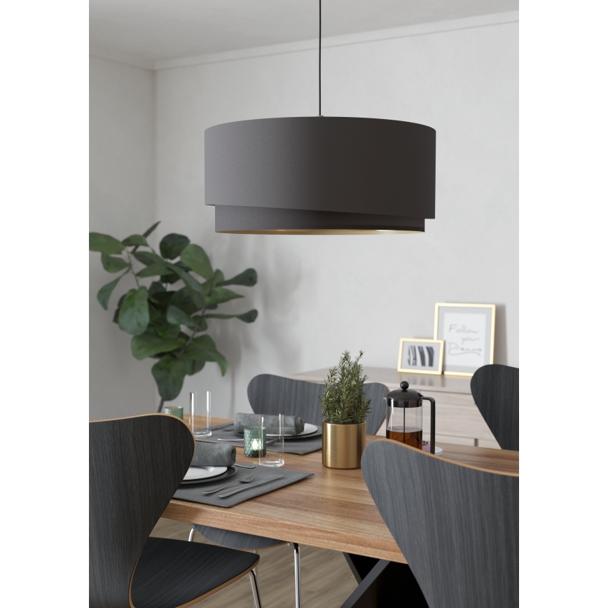 Eglo 39931 - Lustre suspenso com cabo MANDERLINE 1xE27/40W/230V castanho/dourado
