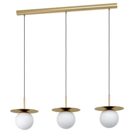 Eglo - Candeeiro suspenso 3xE27/40W/230V dourado