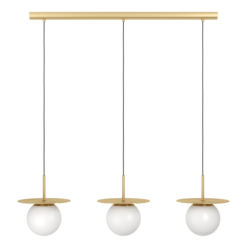 Eglo - Candeeiro suspenso 3xE27/40W/230V dourado