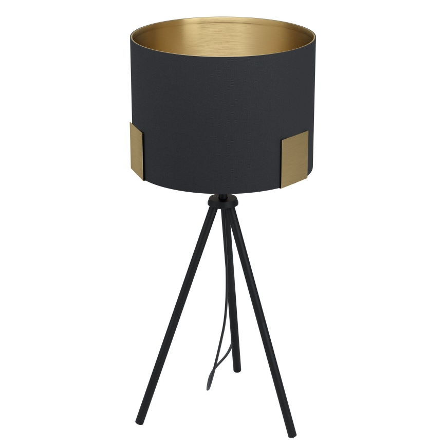 Eglo - Candeeiro de mesa 1xE27/40W/230V preto/dourado