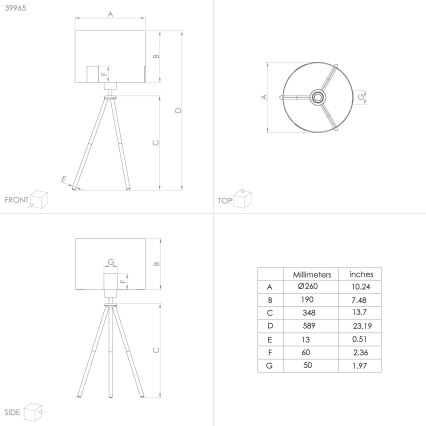 Eglo - Candeeiro de mesa 1xE27/40W/230V preto/dourado