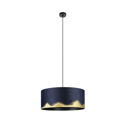 Eglo - Candeeiro suspenso 1xE27/40W/230V diâmetro 53 cm azul/dourado