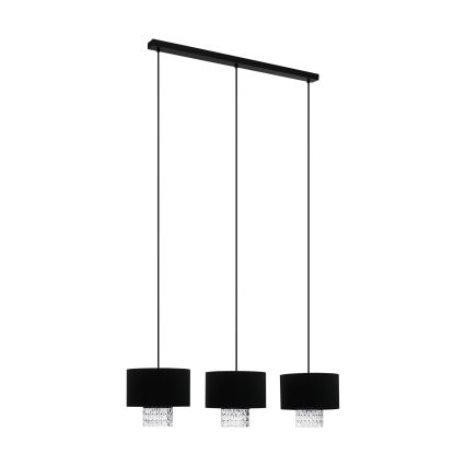 Eglo - Candeeiro suspenso 3xE27/40W/230V preto