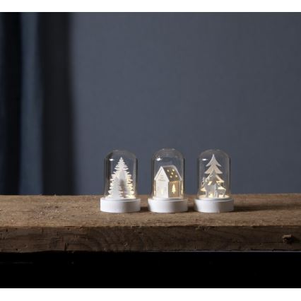 Eglo - CONJUNTO 3x Decoração de Natal LED 1xLED/0,06W/1xCR2032 branco