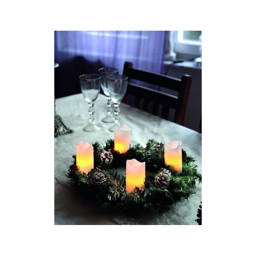 Eglo - Conjunto 4x enfeites LED de Natal 1xLED/0,18W/2xCR2032 + telecomando