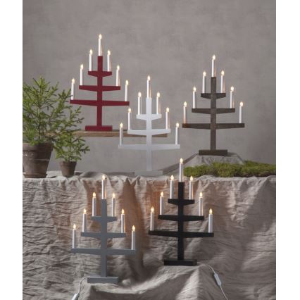 Eglo - Castiçal de Natal 7xE10/3W/230V castanho