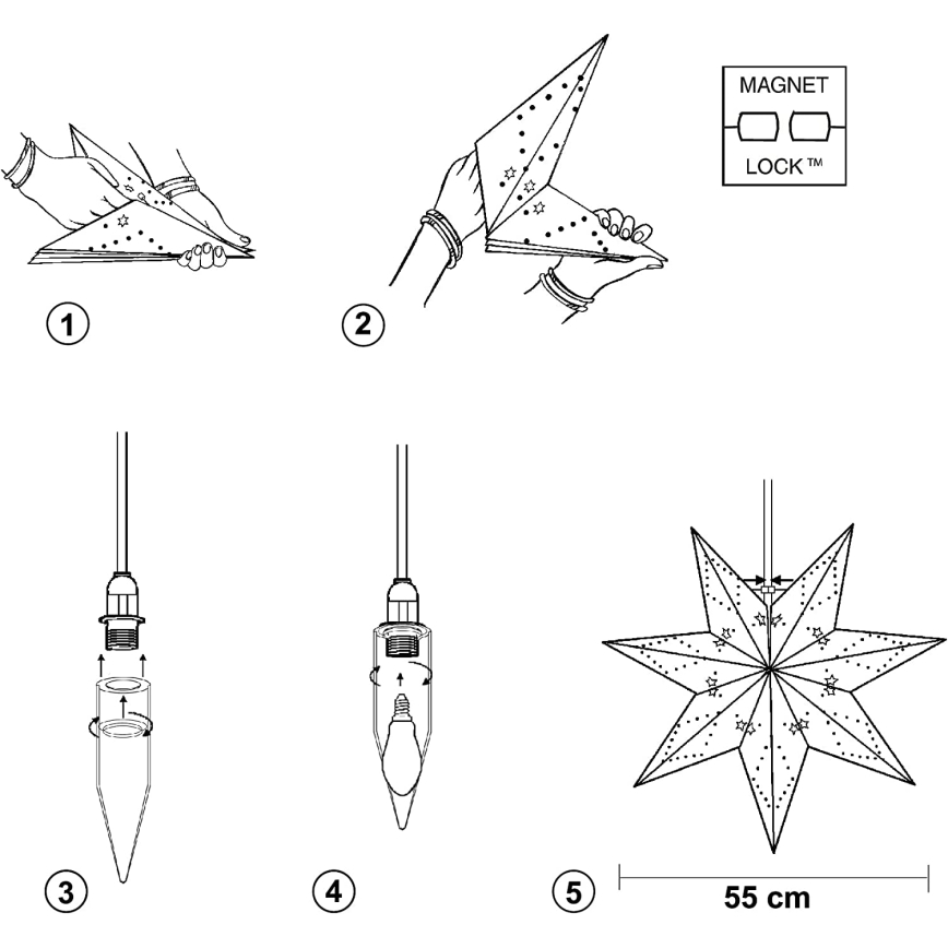 Eglo - Decoração de Natal 1xE14/25W/230V 54 cm