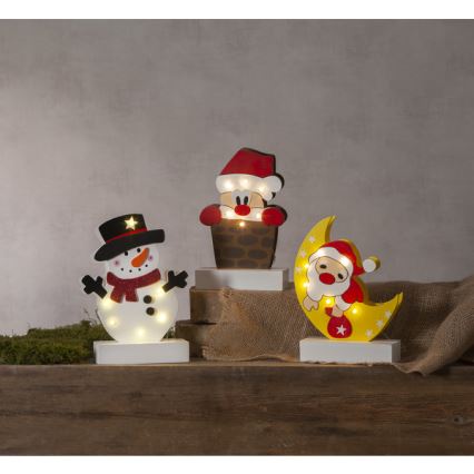 Eglo - Decoração de Natal LED 6xLED/0,06W/2xAA Pai Natal