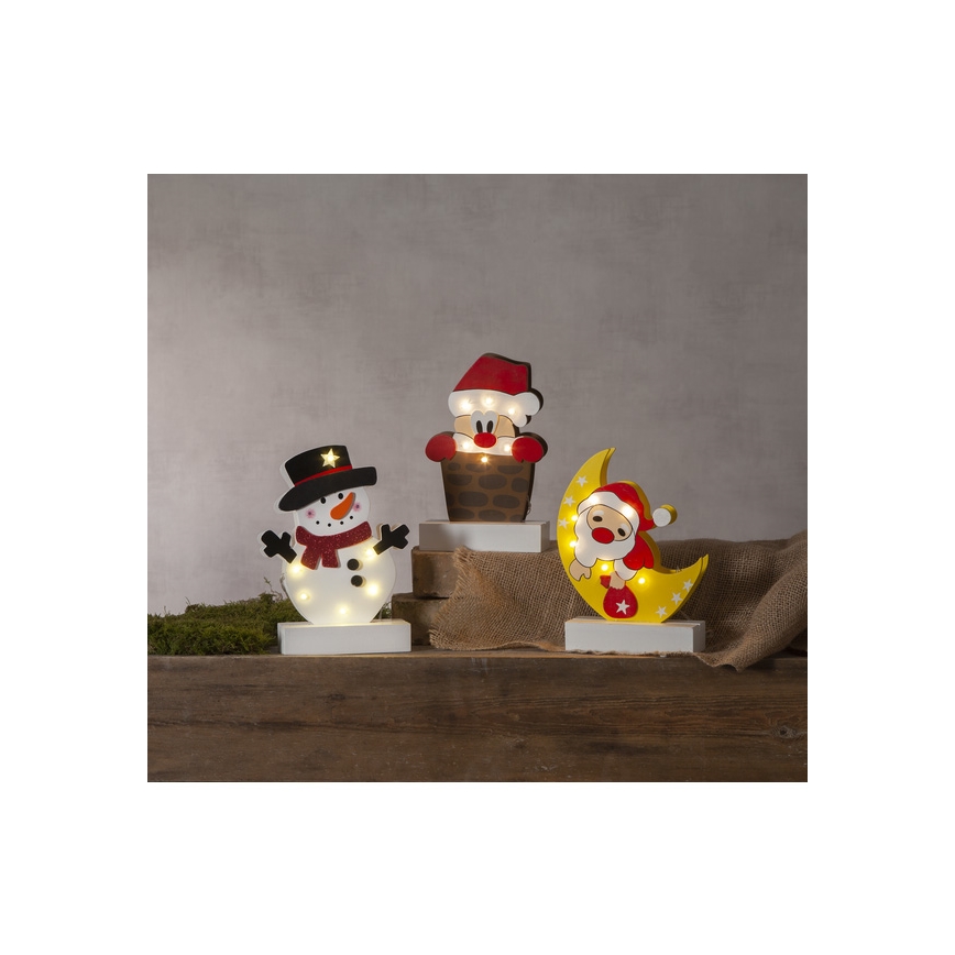 Eglo - Decoração de Natal LED 6xLED/0,06W/2xAA Pai Natal