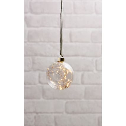 Eglo - Decoração de Natal LED 15xLED/0,012W/4,5/3xAA d. 10 cm