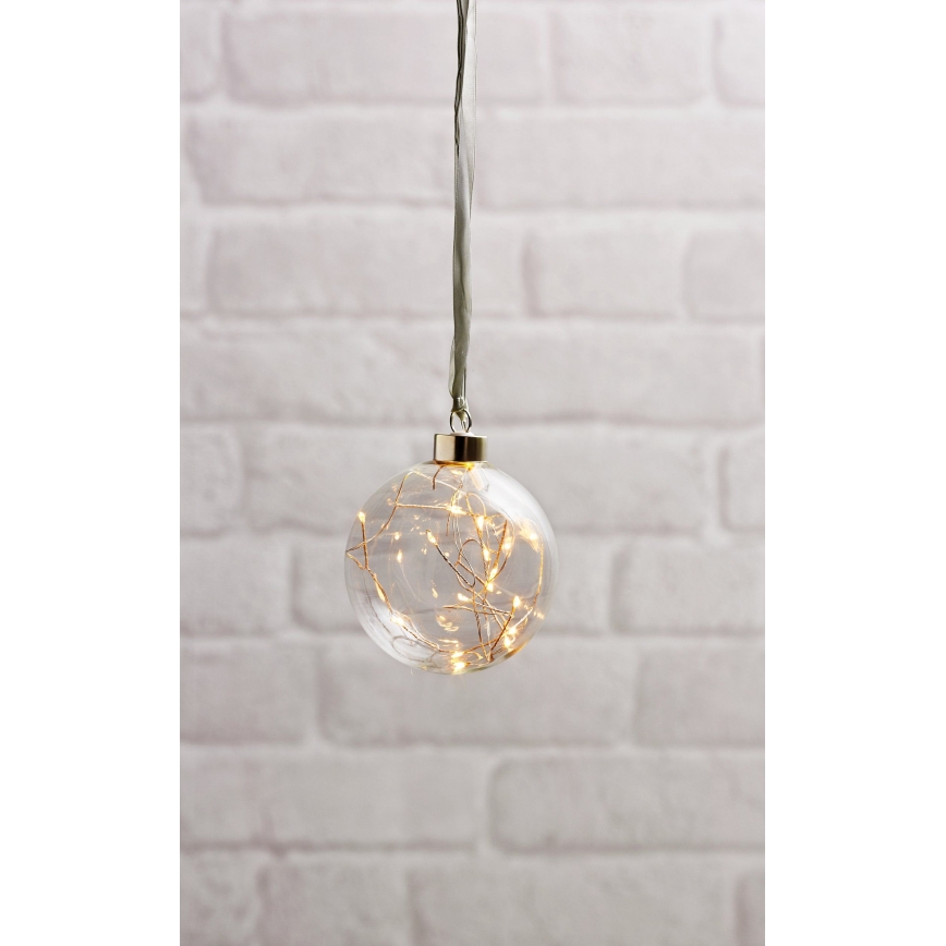 Eglo - Decoração de Natal LED 15xLED/0,012W/4,5/3xAA d. 10 cm