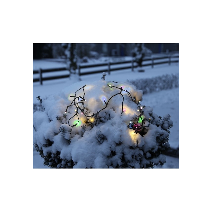 Eglo - Cordão de luzes LED para exterior, 160 LEDs, 26 m, IP44, multicolorido