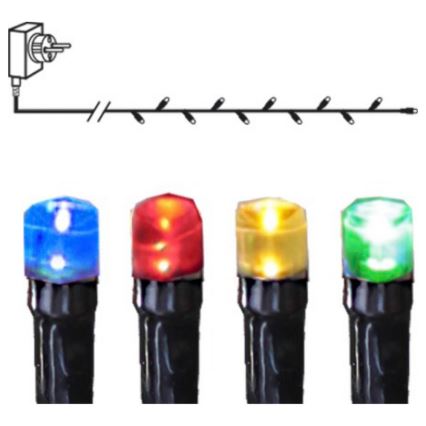 Eglo - Cordão de luzes LED para exterior, 160 LEDs, 26 m, IP44, multicolorido