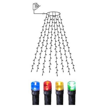 Eglo - Corrente exterior de Natal LED LED 160xLED 2m IP44 multicolor