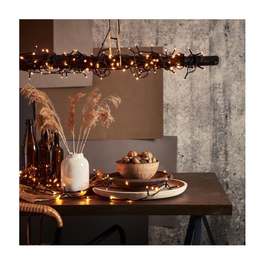 Eglo - Corrente exterior de Natal LED 800xLED 21m IP44 branco quente