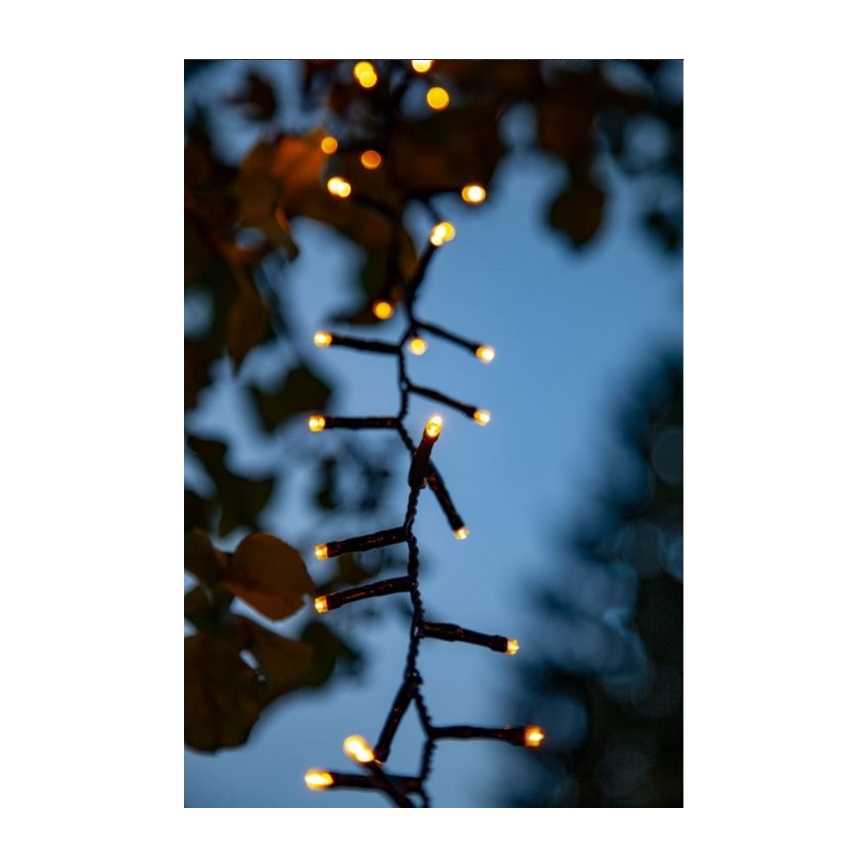 Eglo - Guirlanda LED para exterior, 800 LEDs, 21 m, IP44, branco quente